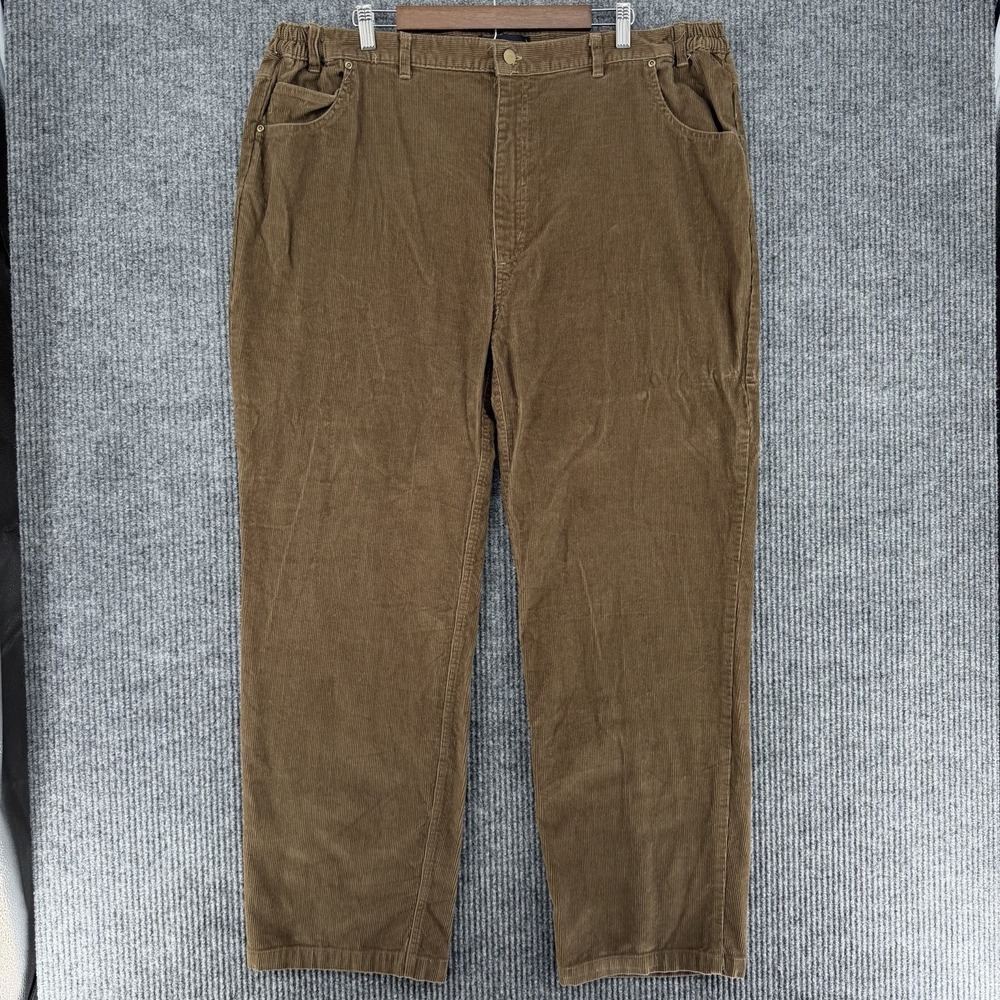 Vintage Stone Creek mens corduroy slacks 44L Tall brown pants career everyday